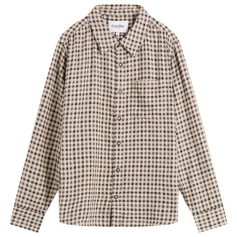 Рубашка с длинным рукавом в клетку 