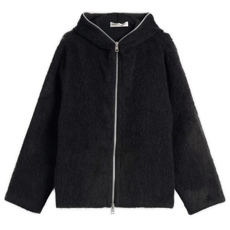 Our Legacy Hairy Wool Full Zip Hooded Jacket