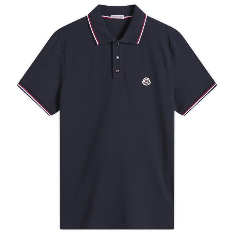 Хлопчатобумажное поло Moncler Piquet с коротким рукавом