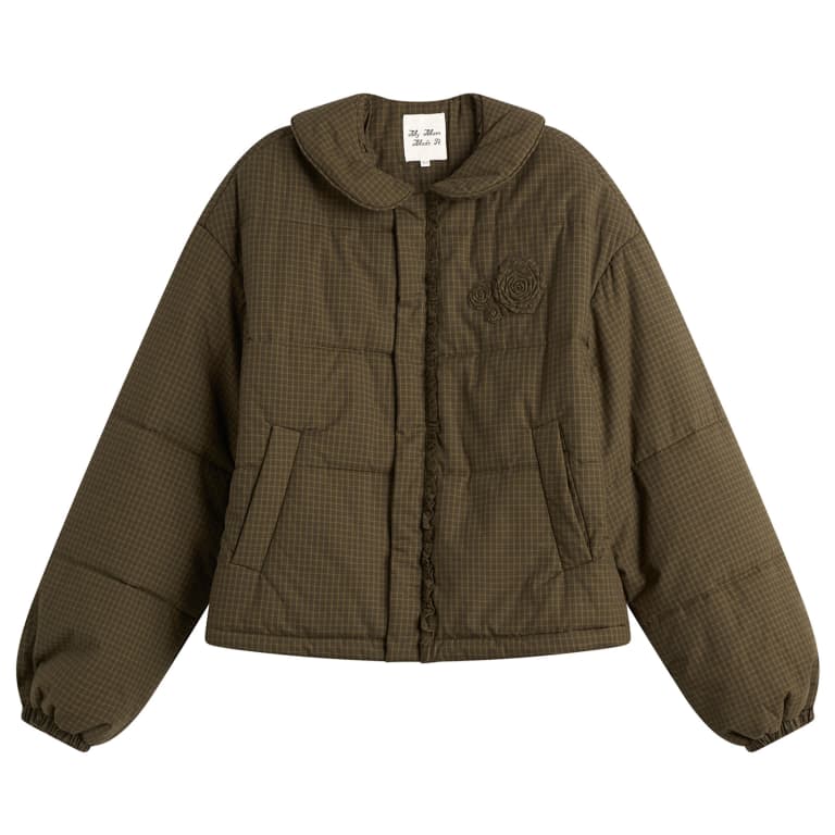 My Mum Made It Rosette Puffer Jacket