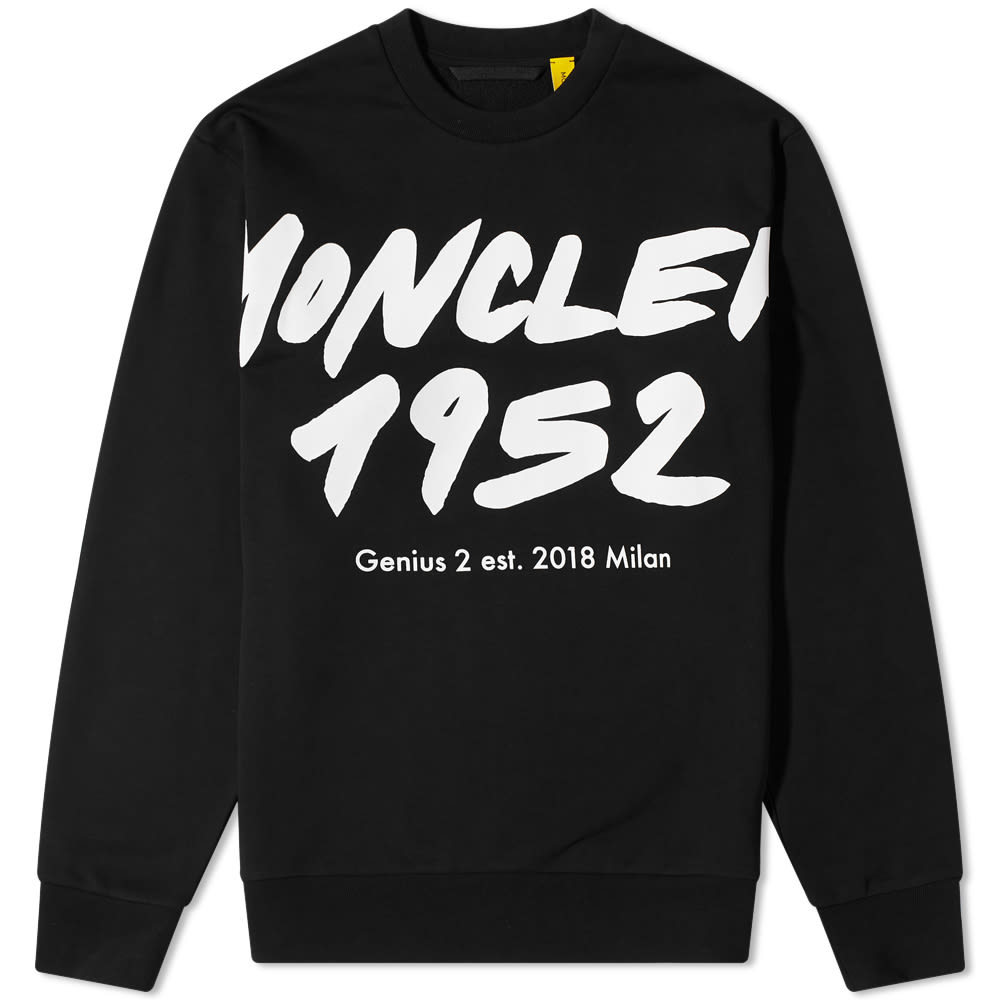 Moncler Genius 1952 Large Collection Logo Crew Sweat - Black