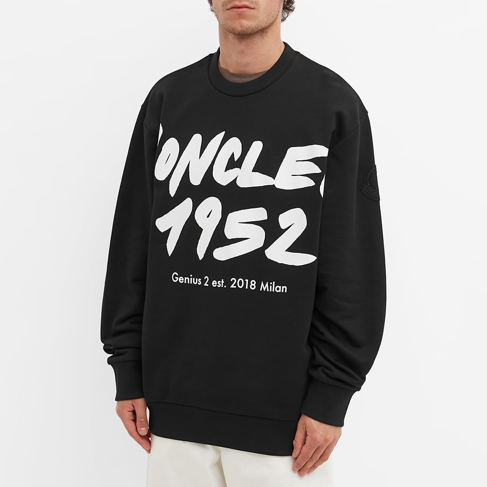 Moncler Genius 1952 Large Collection Logo Crew Sweat - Black