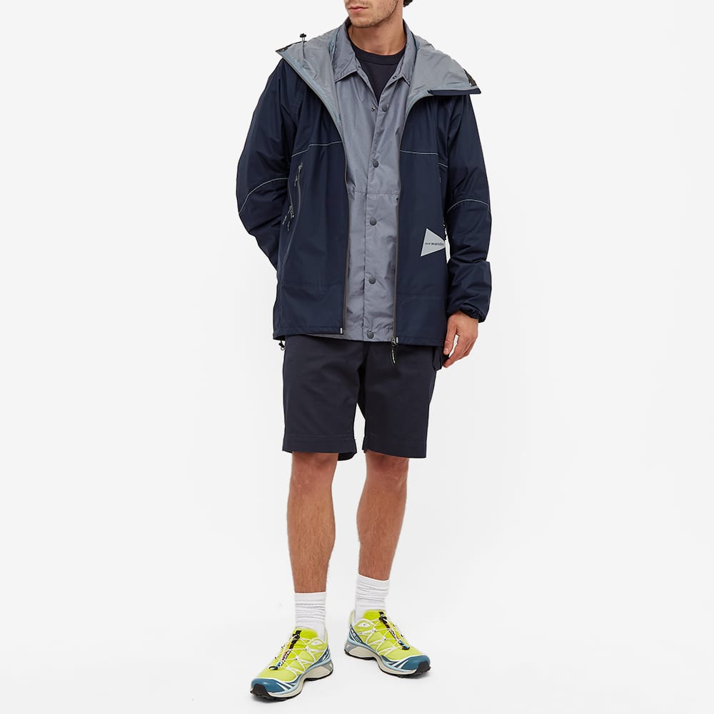 and wander 3L UL Rain Jacket Navy END. (JP)