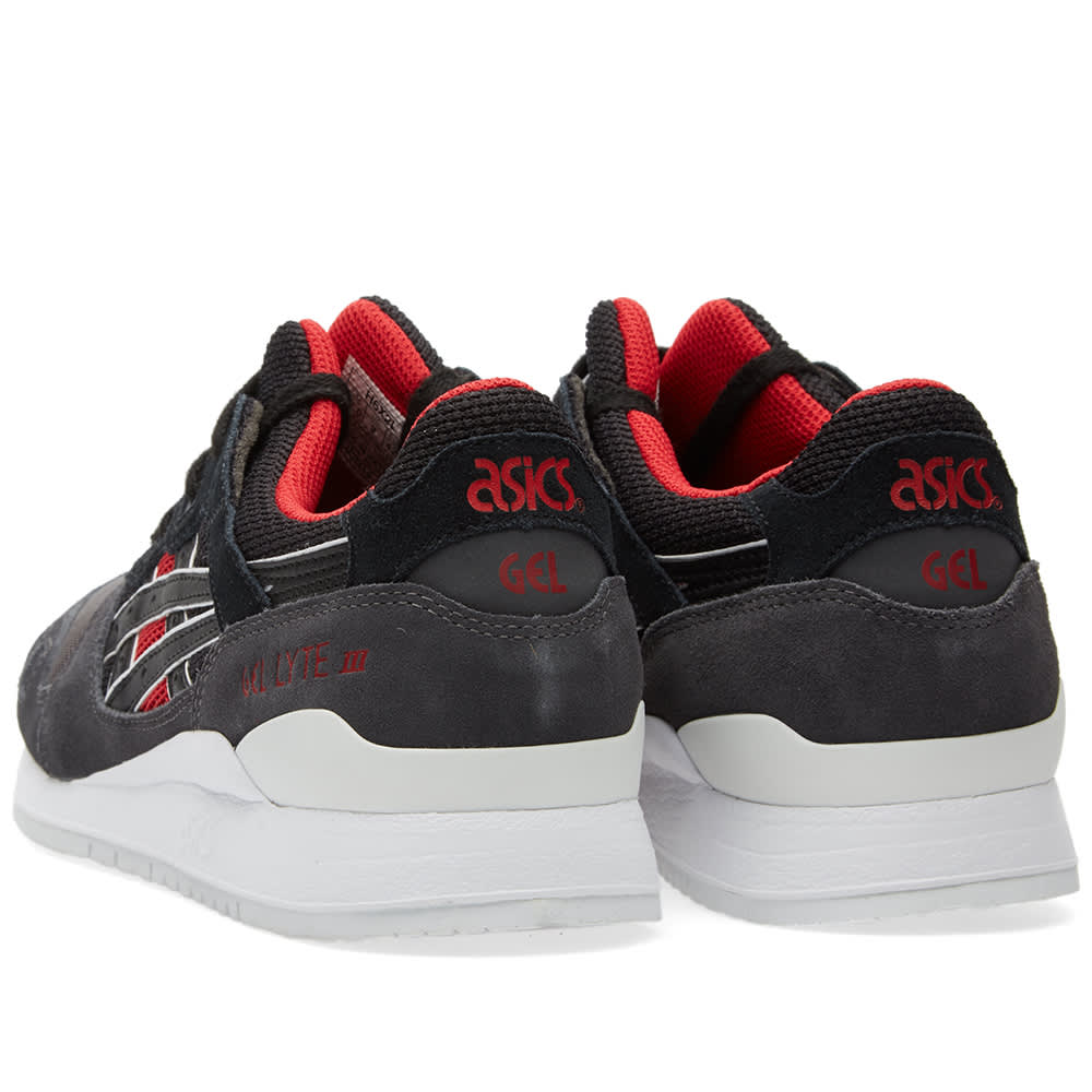 asics gel lyte iii black and red