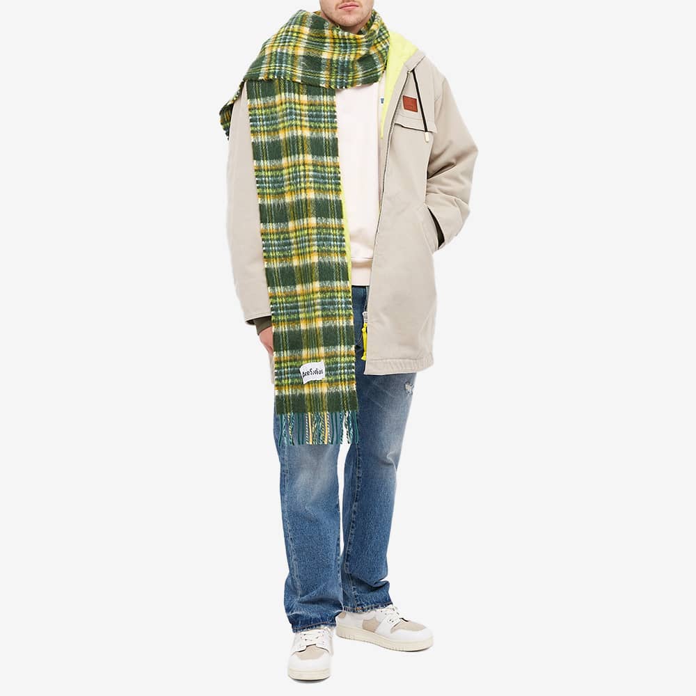 Acne Studios Veny Tartan Scarf Green END. (Europe)