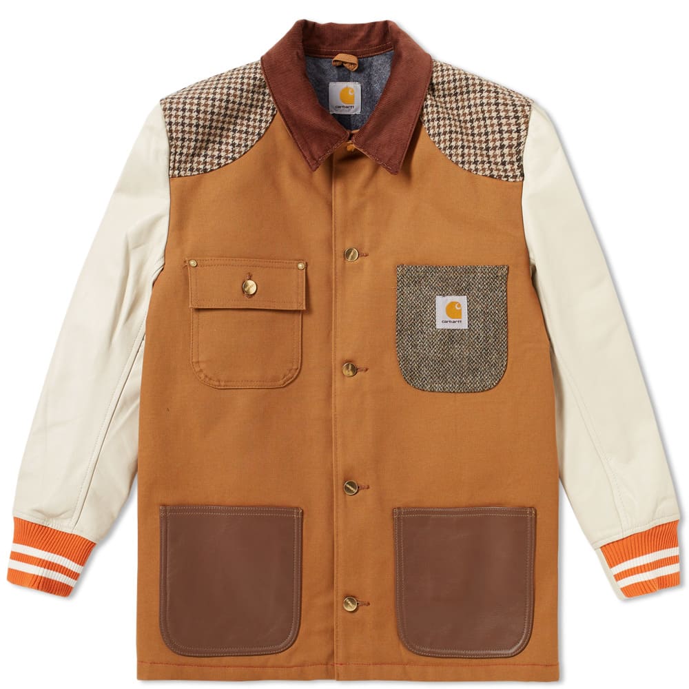Junya Watanabe MAN x Carhartt Varsity Work Jacket Brown & Beige END.