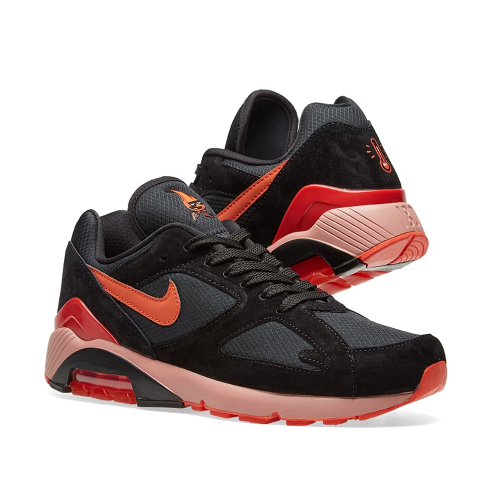 air max 180 black orange