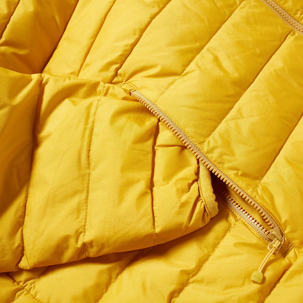 mustard down jacket
