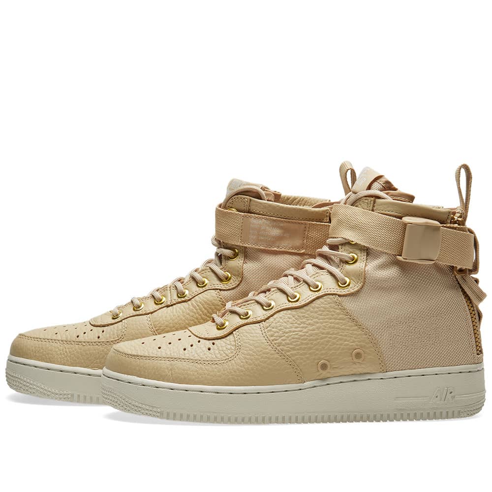 nike sf air force 1 mid mushroom & light bone