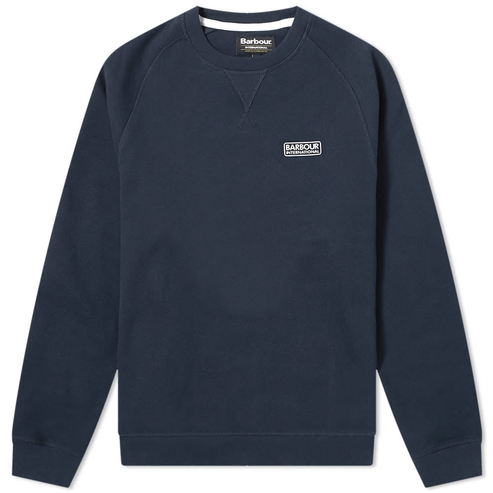 barbour international crew neck sweatshirt black