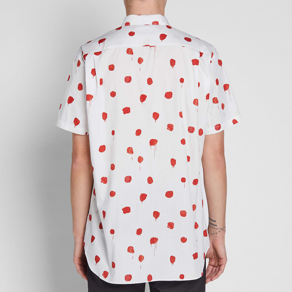 commes de garcon polka dot shirt