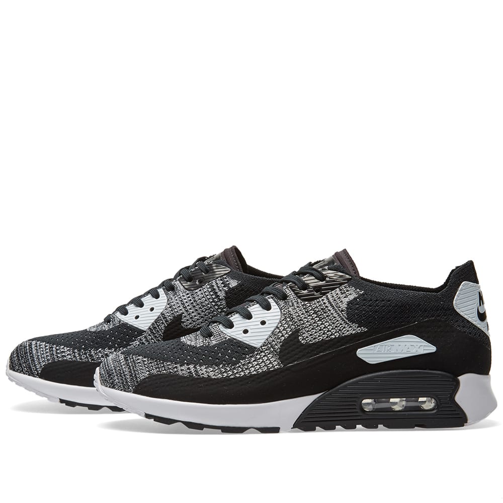 nike air max 90 ultra 2.0 flyknit black white
