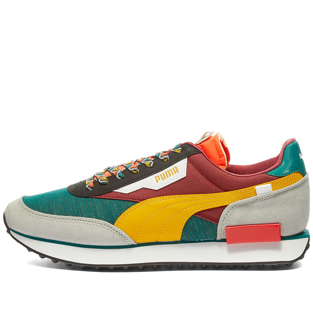 puma future rider mix teal green burnt russet