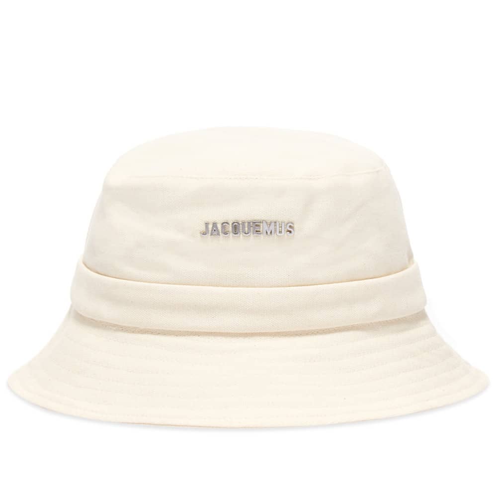 Jacquemus Logo Bucket Hat OffWhite END.