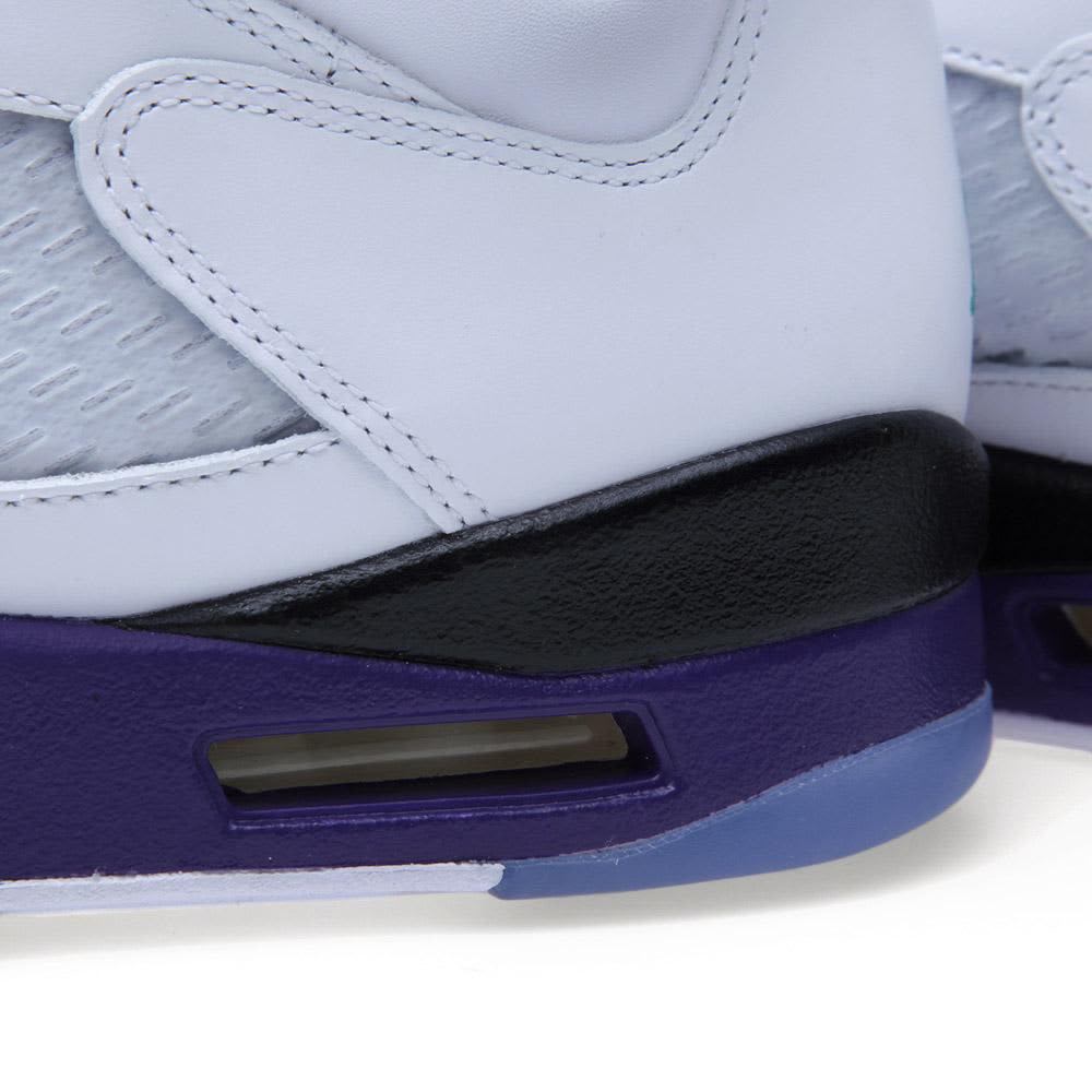 Nike Air Jordan V Retro 'Grape' White, New Emerald & Grape END. (UK)