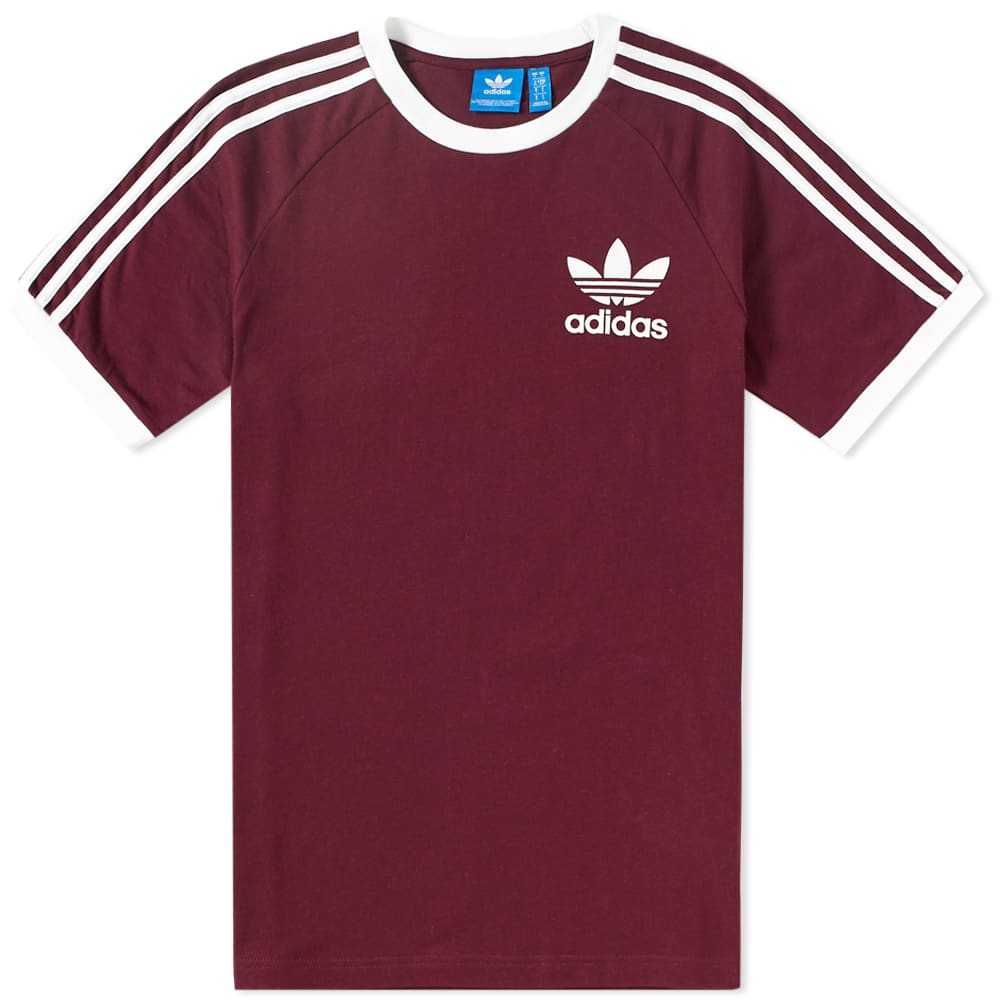 maroon adidas tee
