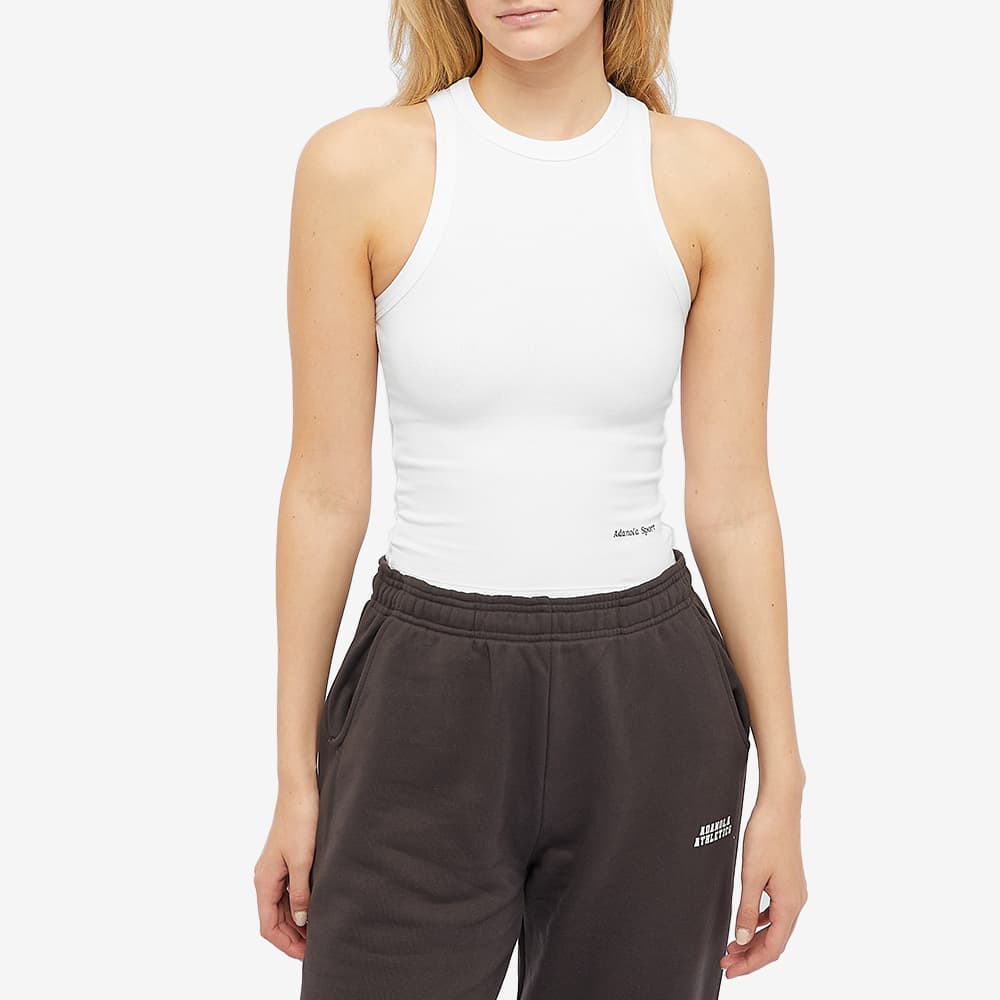 Adanola Tennis Collection Ribbed Racer Vest White END. (JP)