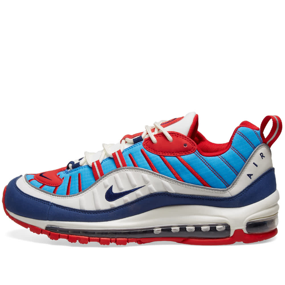air max 98 white blue red