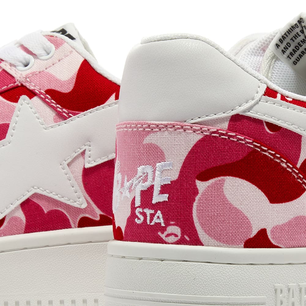 a bathing ape bape sta low white abc camo pink
