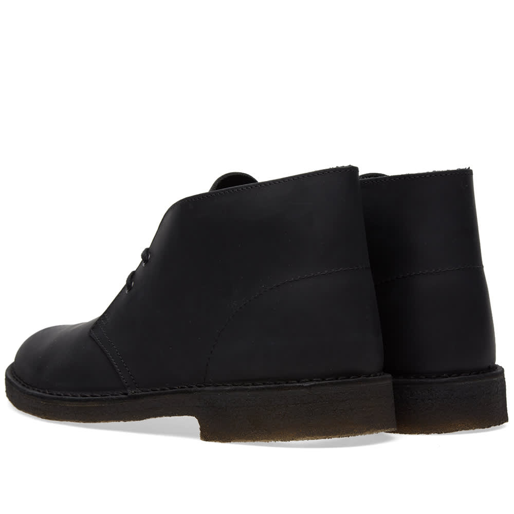 clarks desert boot black smooth leather