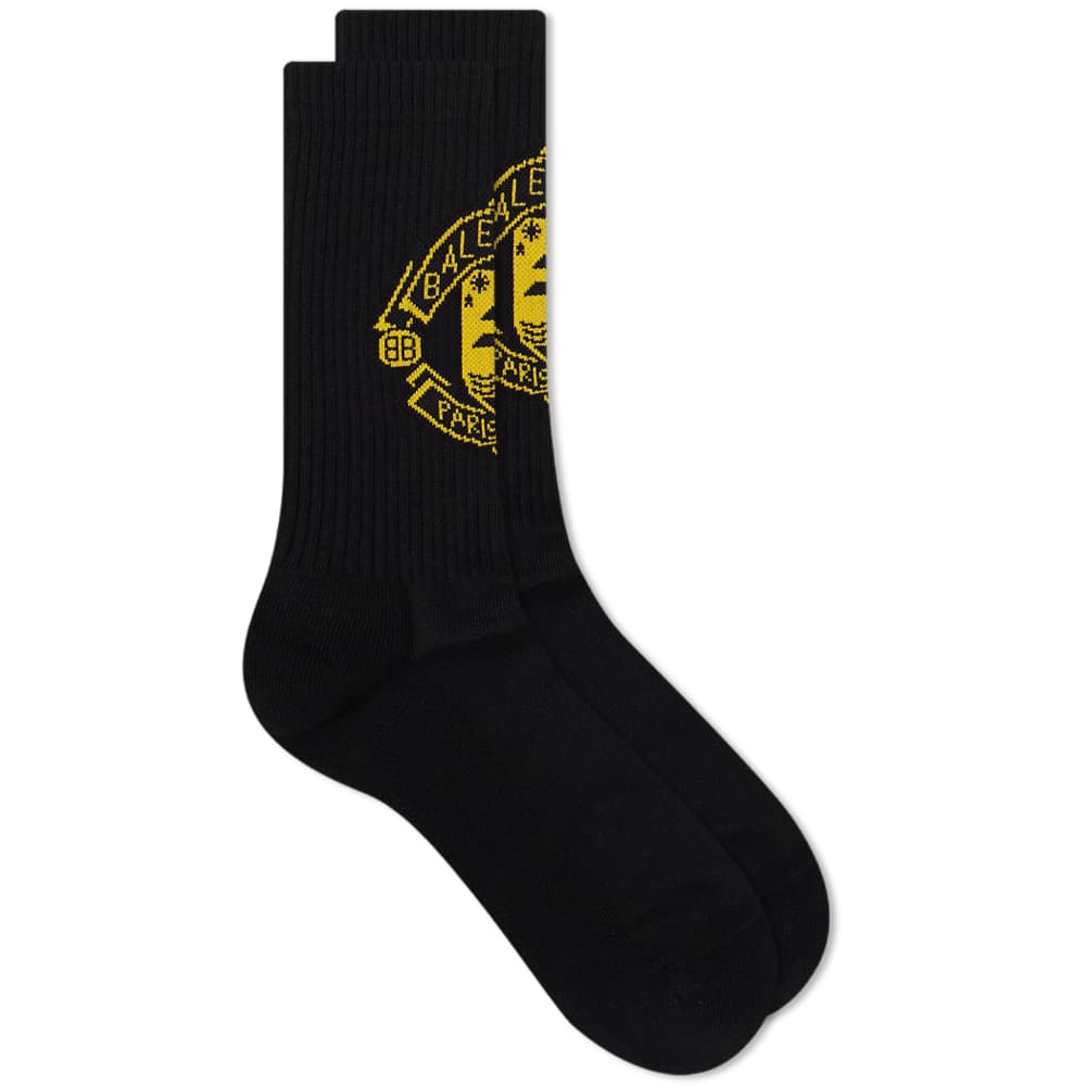 Balenciaga Crest Logo Socks Black END. (CN)