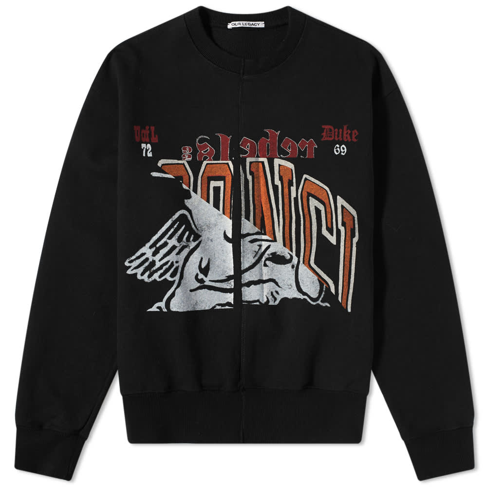 Our Legacy Slashed Base Patchwork Crew Sweat Black | AspennigeriaShops