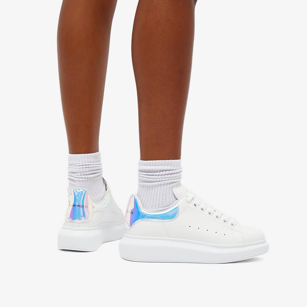 Alexander McQueen Heel Tab Wedge Sole Sneaker White & Shock Pink END