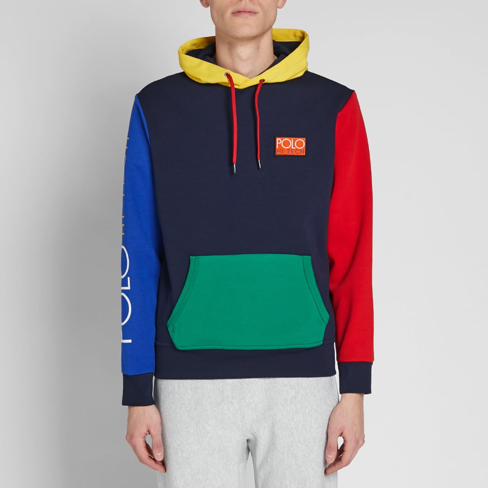 Polo Ralph Lauren Hi-Tech Popover Hoody Cruise Navy Multi | END. (US)