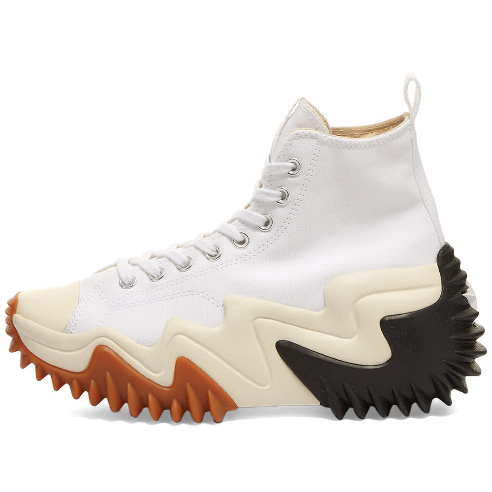 Converse Run Star Motion Hi Cx Platform Canvas White, Black & Honey
