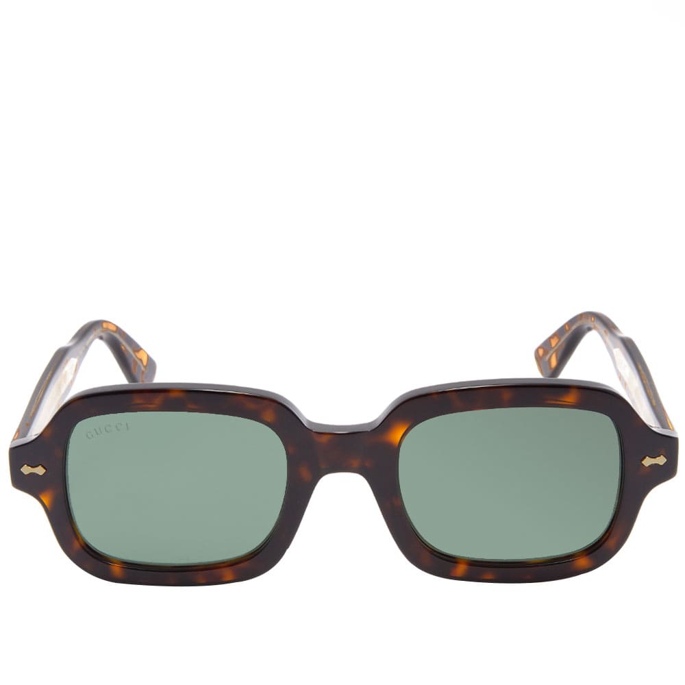 gucci square frame metal sunglasses