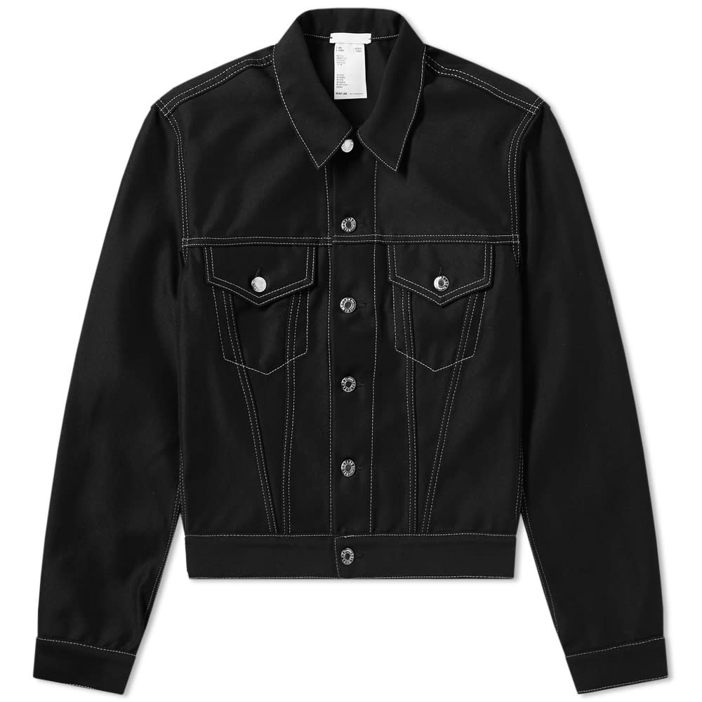 twill trucker jacket