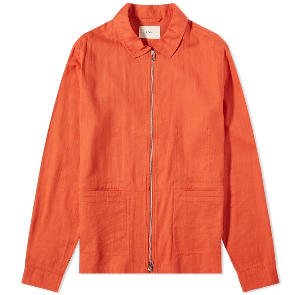 Folk zip through shirt jacket clearance