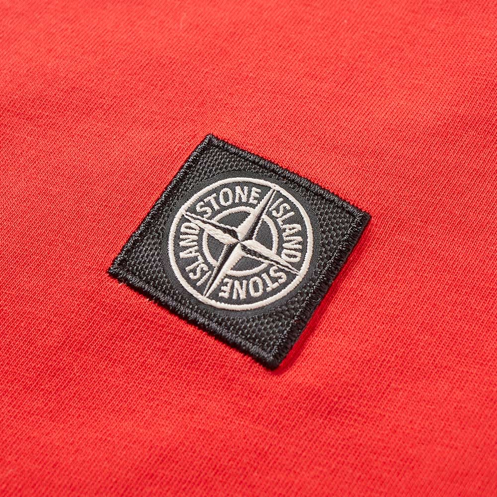 stone island garment dyed patch logo tee