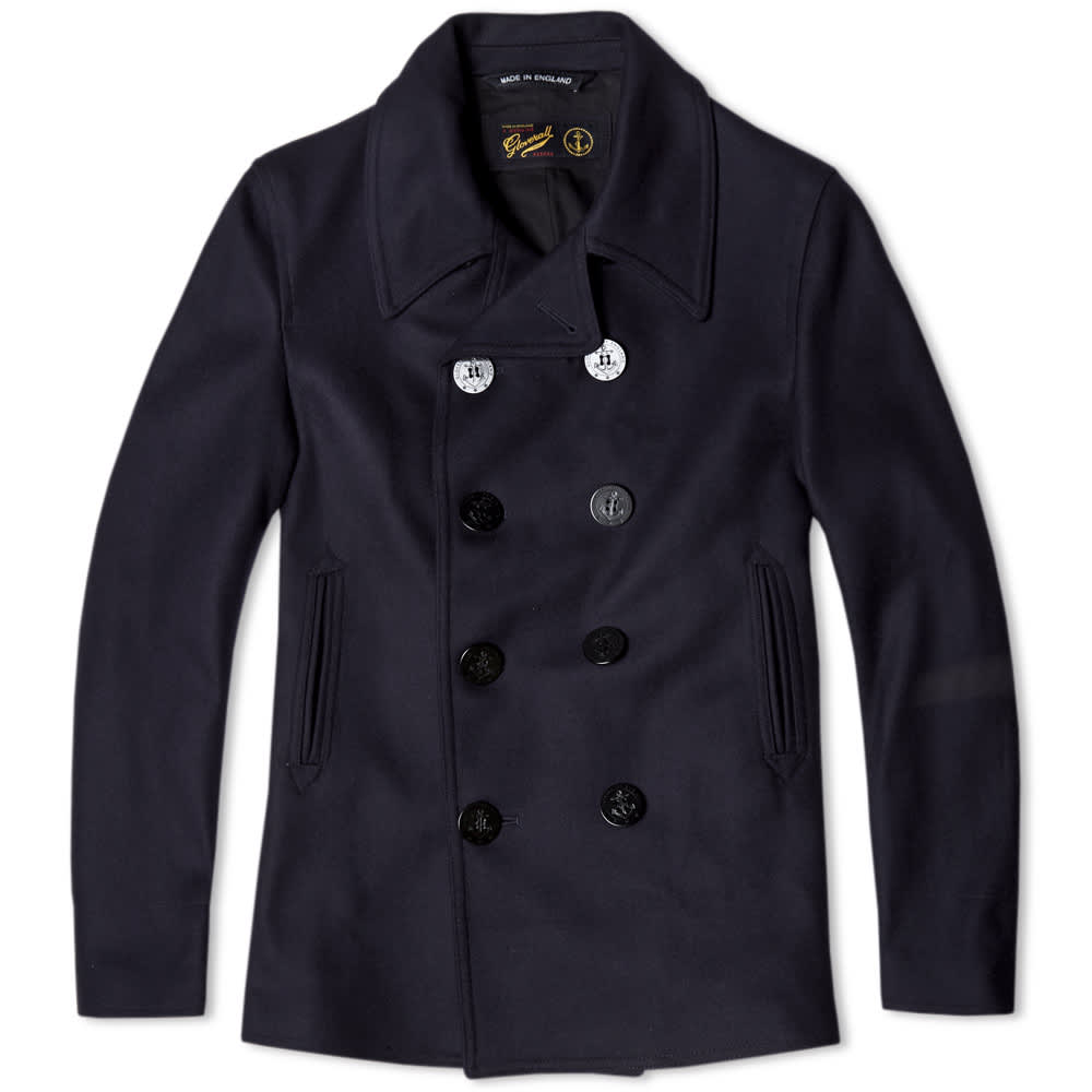 Gloverall Reefer Pea Coat Indigo END. (CN)