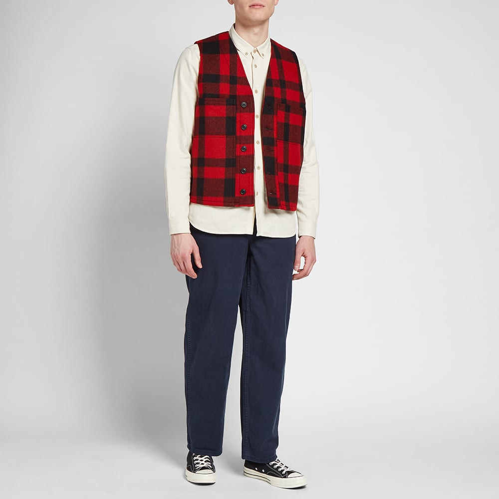 Filson Mackinaw Wool Gilet Red & Black END.