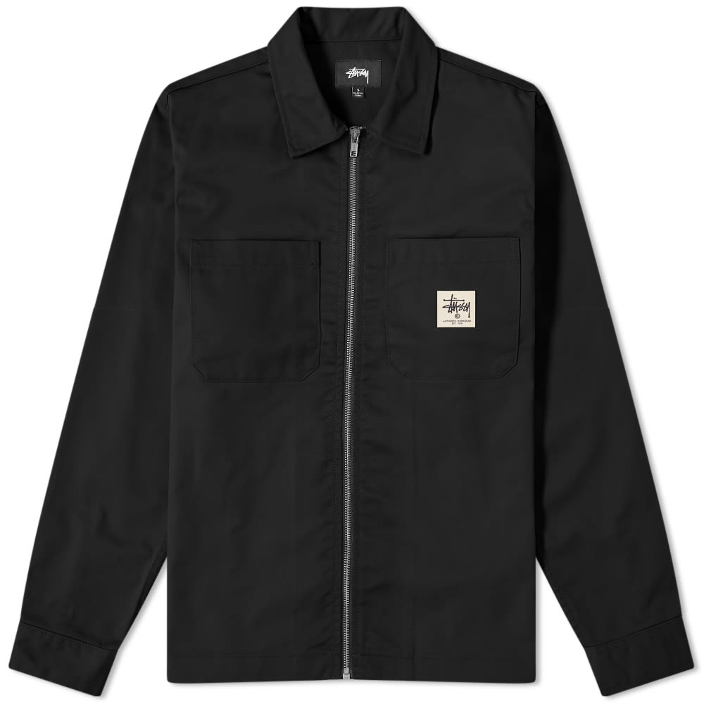 Stussy Zip Up Work Shirt Black | END. (CN)