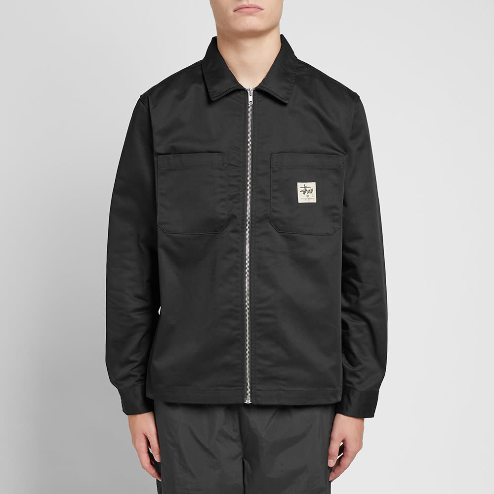 stussy garage zip up