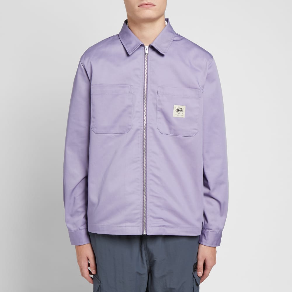 Stussy zip up work shirt clearance
