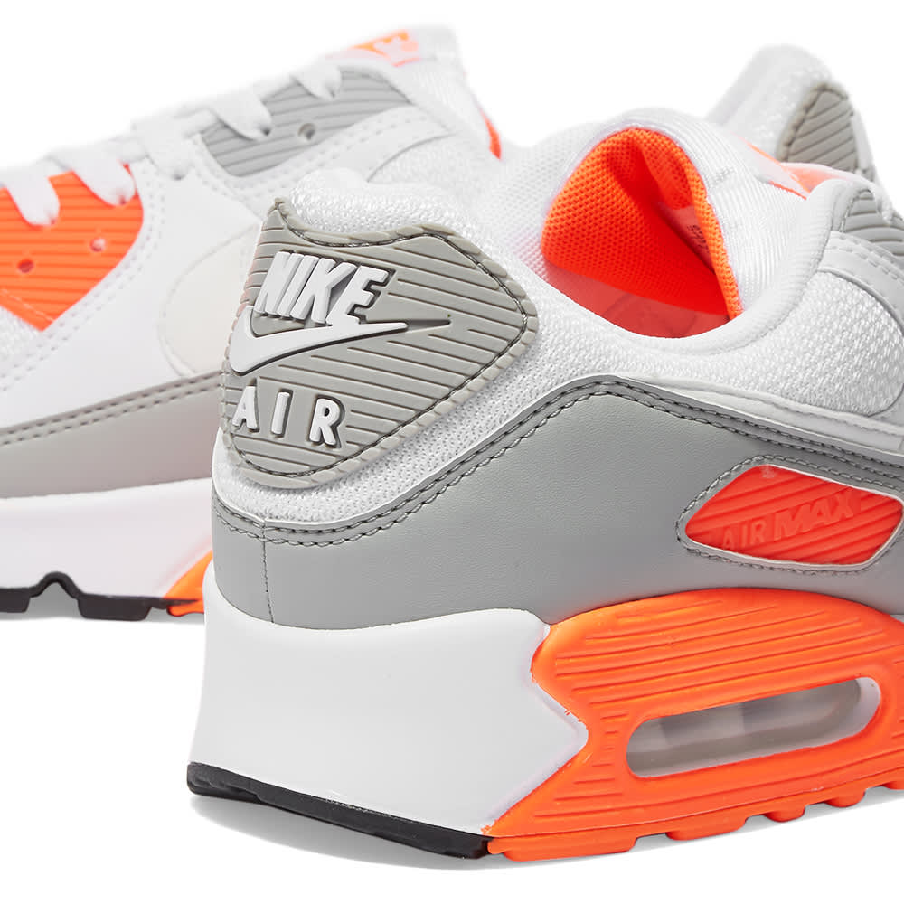 Nike Air Max 90 White & Hyper Orange END. (ES)