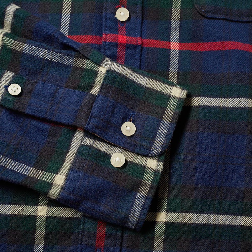 barbour highland check shirt navy