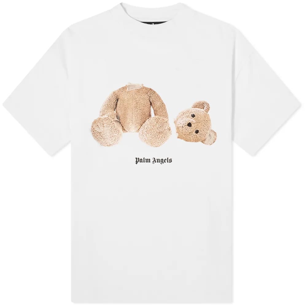 Palm Angels Kill The Bear Tee - White & Brown