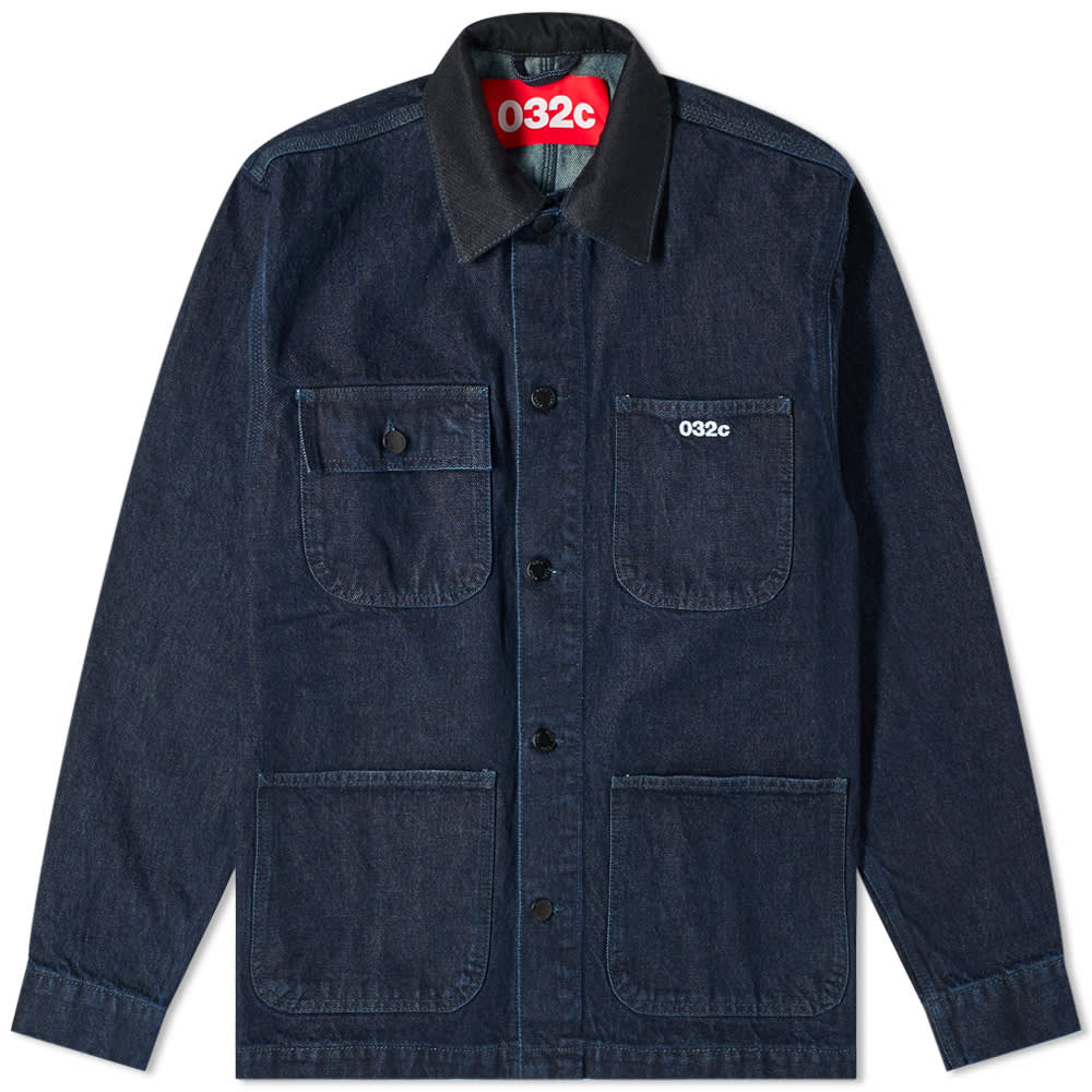 032c Acid Wash Denim Jacket Dark Blue | Sb-roscoff