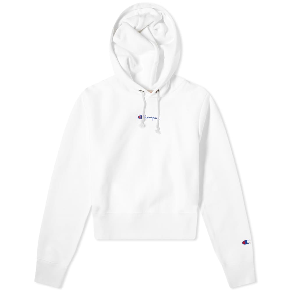 champion reverse weave hoodie white women's