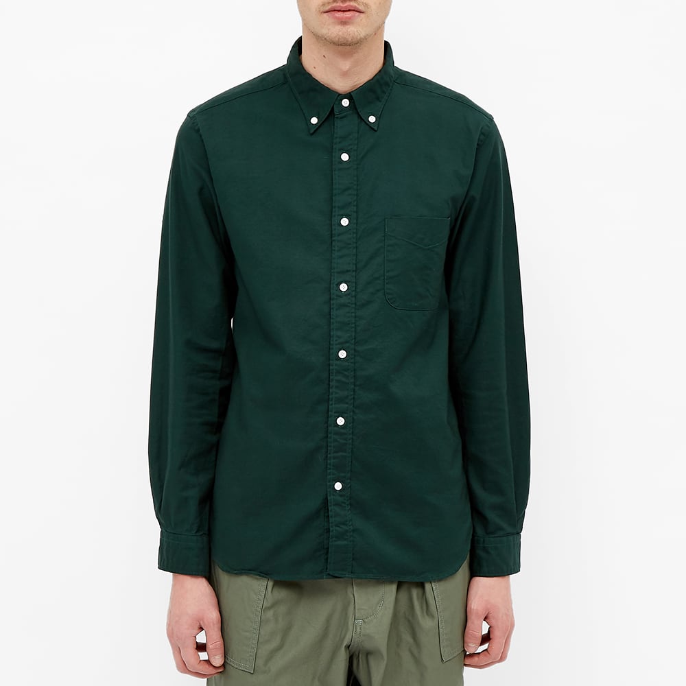 Beams Plus Button Down Oxford Shirt Green END.