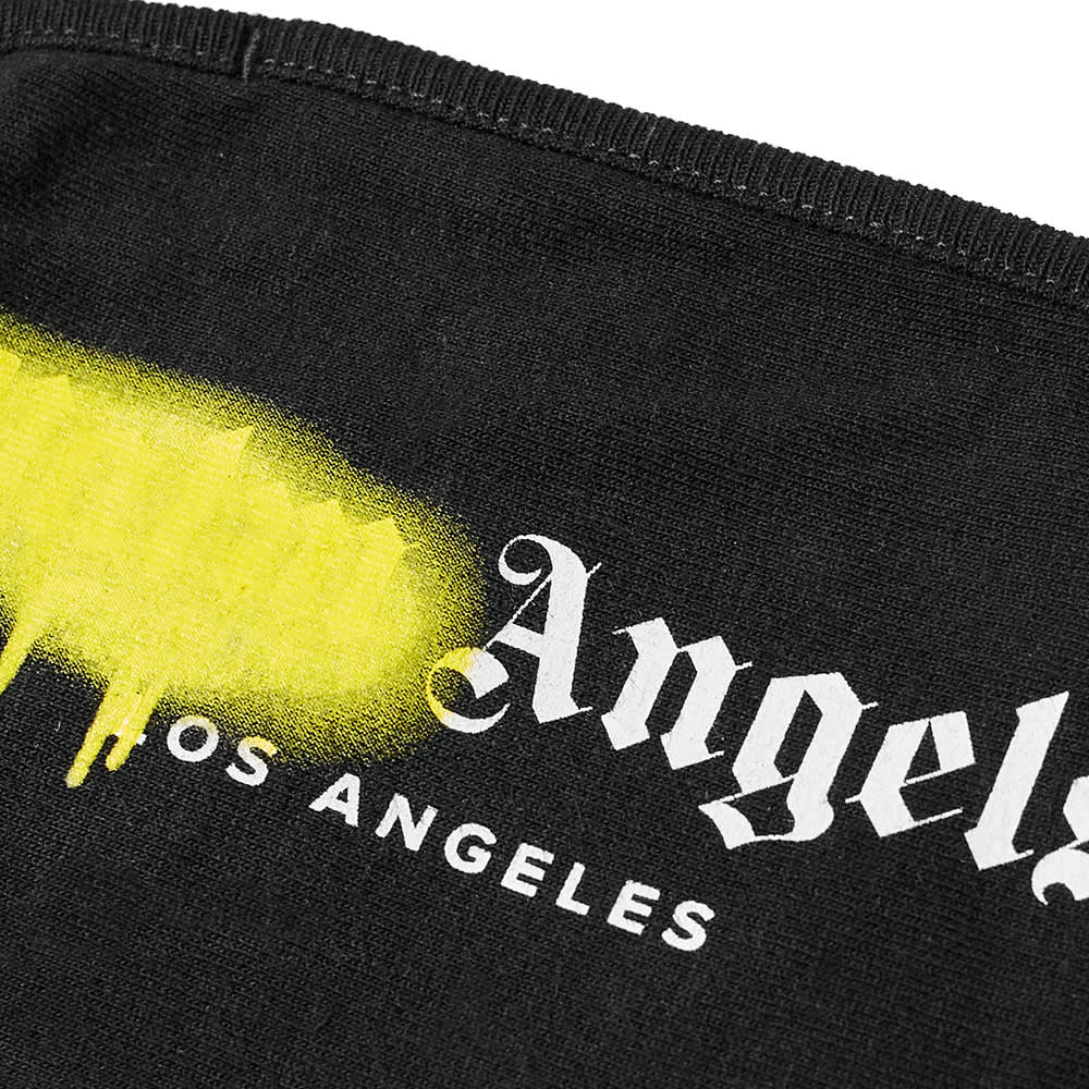 Palm Angels Los Angeles Spray Logo Face Mask Black Yellow End