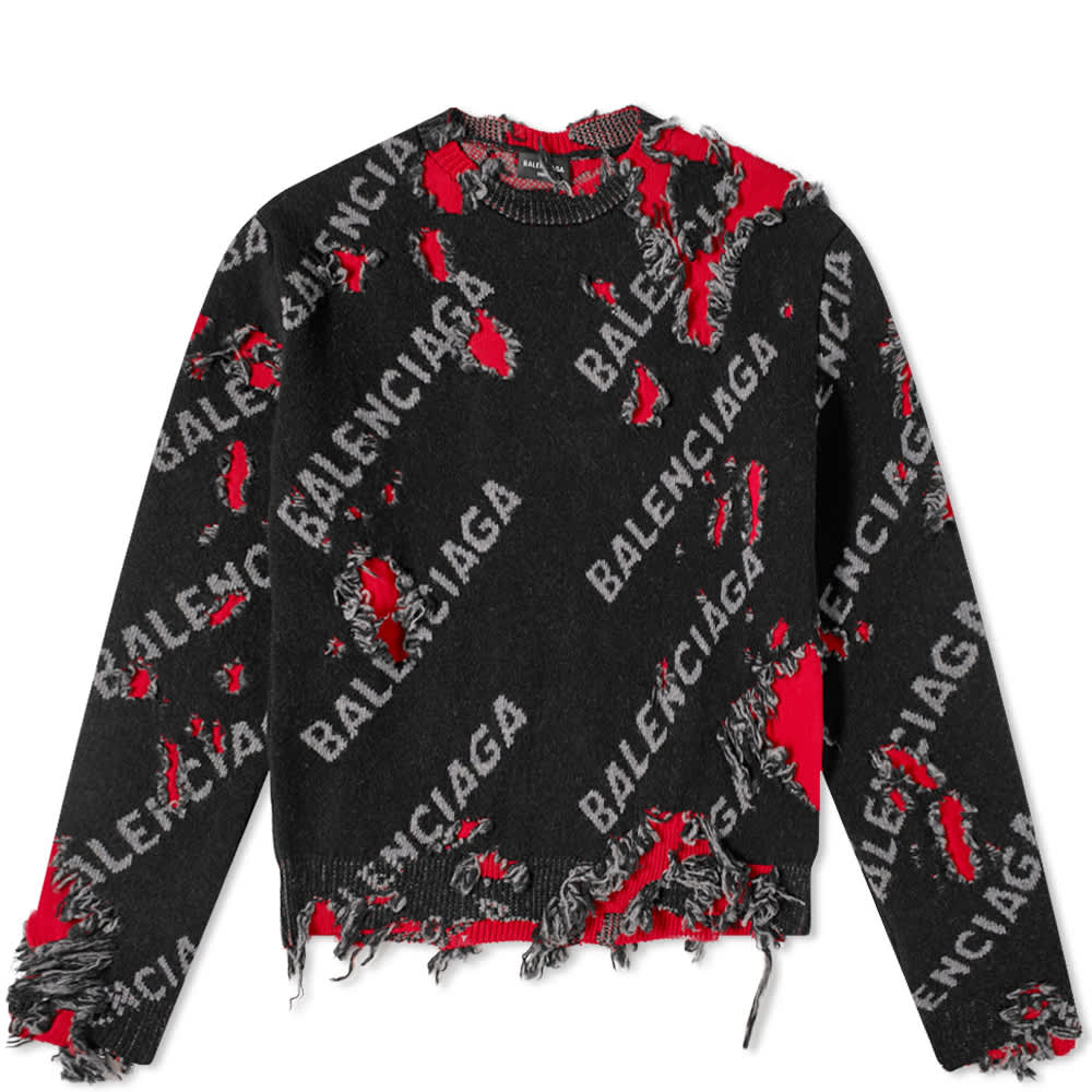 balenciaga destroyed t shirt