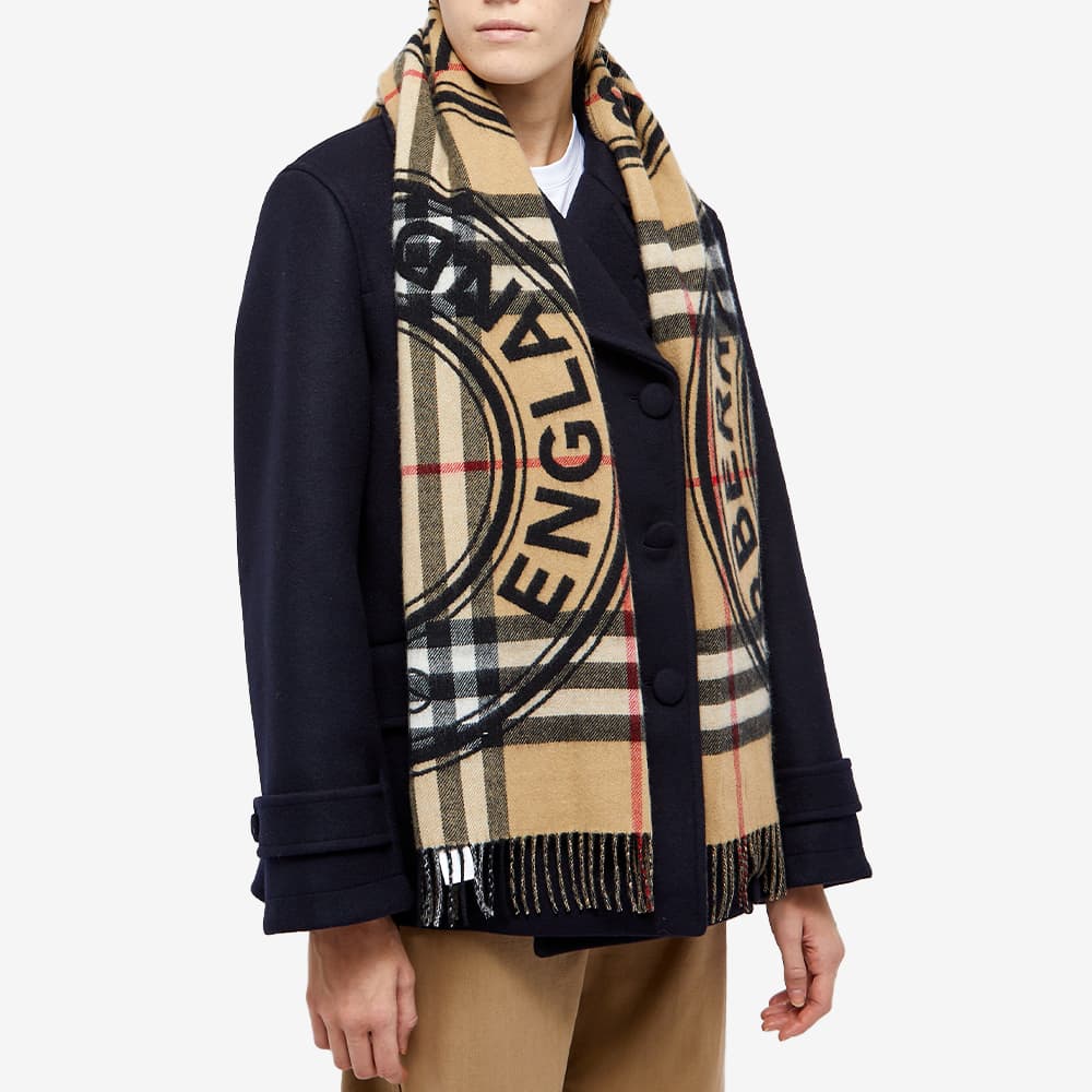 Burberry Giant Check Logo Scarf Archive Beige END. (Europe)