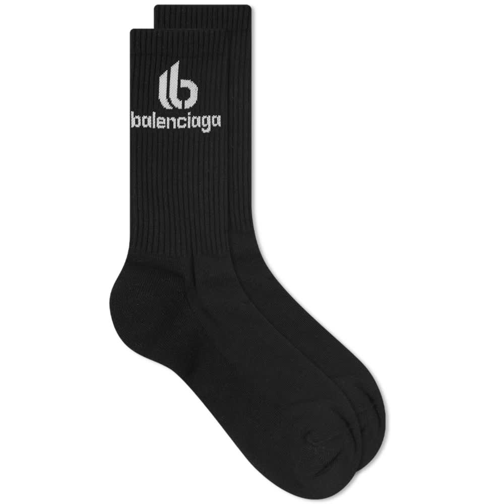 Balenciaga Double B Logo Socks Black & White END. (IE)