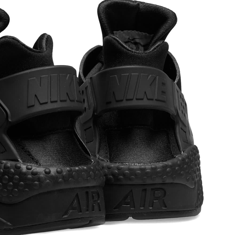 triple black huaraches on feet