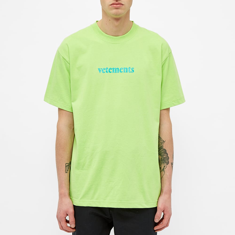 vetements green t shirt